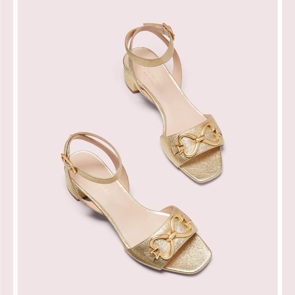 kate spade Shoes - Kate Spade Lagoon Heart Chain Sandals Gold Size 8